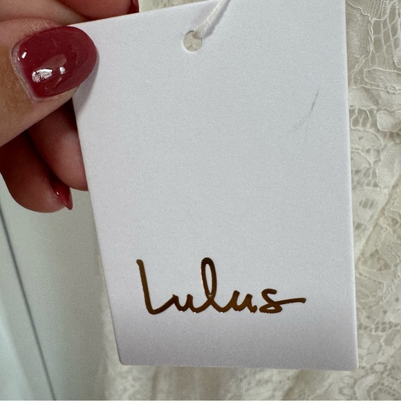 Lulus Beloved Eternity NWT size Medium White Lace Sleeveless Maxi Dress Bridal - Picture 9 of 14